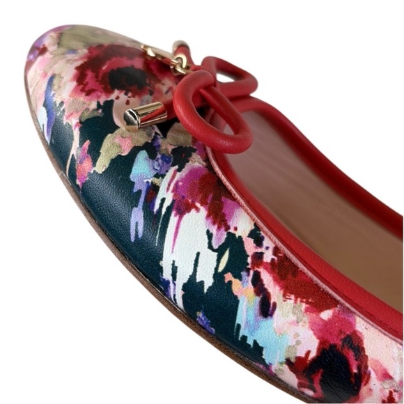 EUC Kate Spade Willa Leather Flats Floral Size 6 - Picture 6 of 8